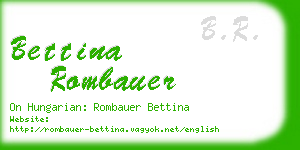 bettina rombauer business card